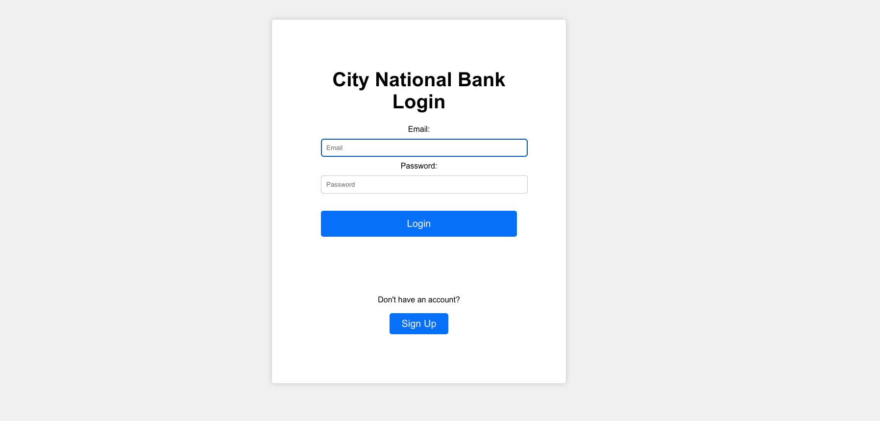 Banking App Test